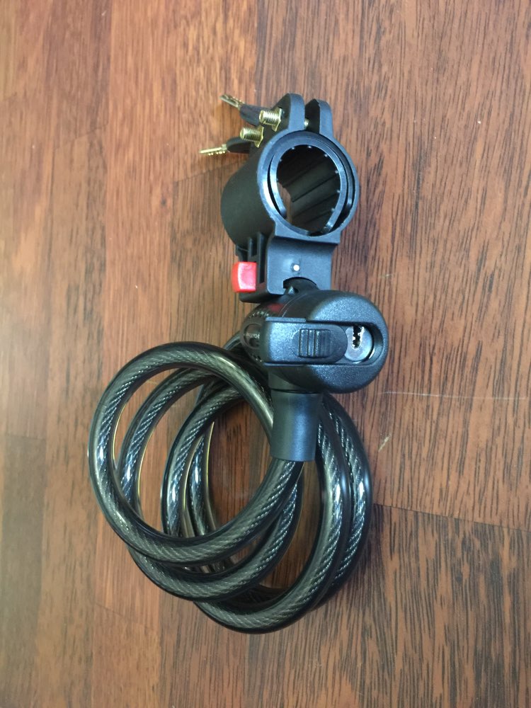 Coolchange Mountain Bike Bicycle Lock Anti-theft Locks Electric Cable Lock Steel Wire Lock Bicycle Parts Accessories