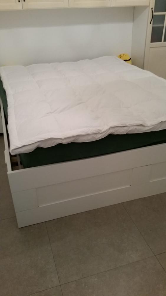 2016 New Arrival White Duck Down Goose Feather Filler Bed Mat 100% Cotton 233TC Double Layers Mattress Free Fast Shipping