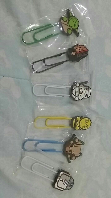 6 pcs/Lot Star wars Bookmarks Cartoon paper clip holder stationery office School supplies marcapaginas marcador de livro 6866