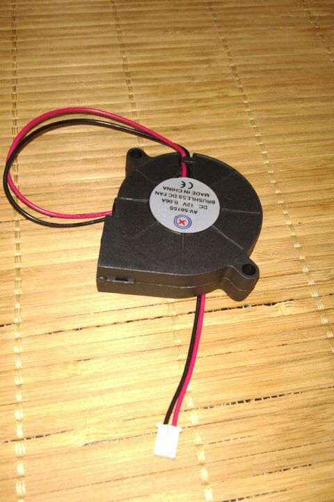 DC 12V 0.06A 50x15mm Black Brushless Cooling Blower Fan 2 Wires 5015S Free Shipping
