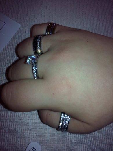 CACANA Stainless Steel Rings For Women Slash A Line Of CZ Diamond Fashion Jewelry Wholesale NO.R68