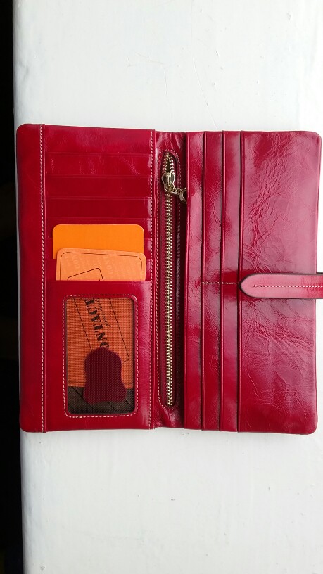New Arrival 2016 Genuine Leather Women Wallet Fashion Brand Real Cowhide Wallet Long Design Clutch Female Purse With Card Holder