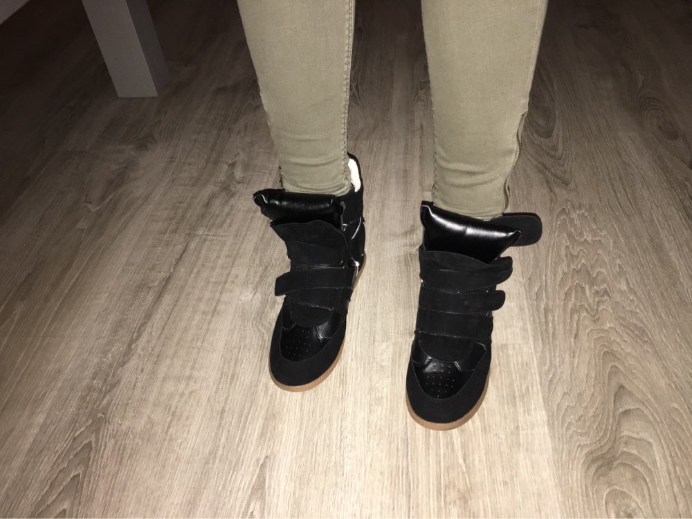 High Top Increased Shoes For Women Genuine Leather Woman Casual Shoe Spring Winter Wedge Shoes Wedge Suede Lady Wedges