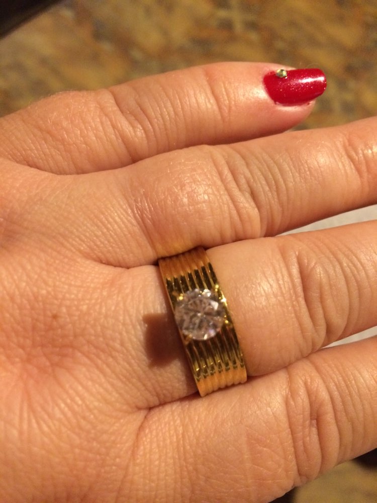 CACANA Stainless Steel Rings For Women  18k Gold Plated Fashion Jewelry Wholesale NO.R114