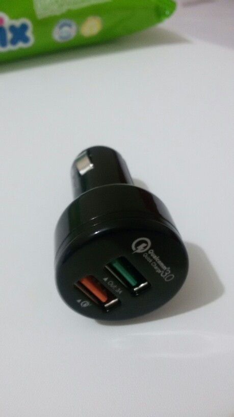 AUKEY For Qualcomm Quick Charger 3.0 9V 12V 2 Port Mini USB Car Charger for iPhone 7 6s iPad Samsung HTC Xiaomi QC2.0 Compatible