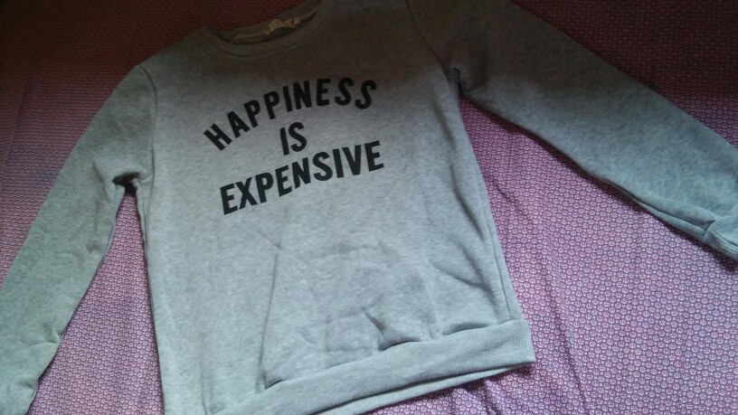2017 Spring Hoodie Sweatshirt Women Hoodies HAPPINESS IS EXPENSIVE Letter Print Women Tops Tees Girls Hoodies Girls Sweatshirt 