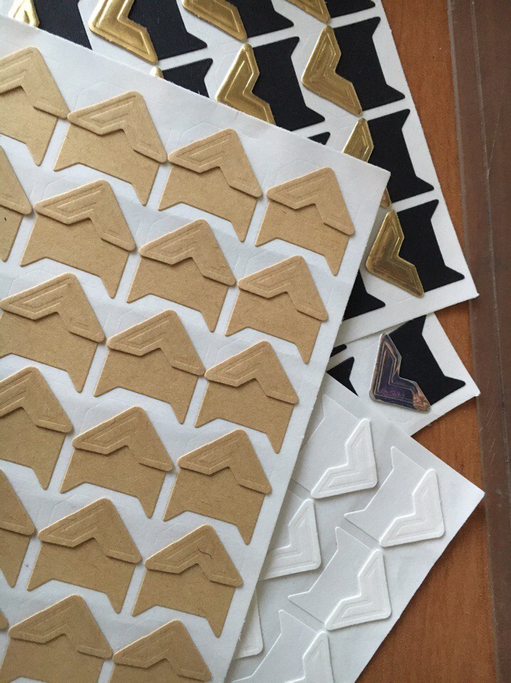 120 pcs/lot (5 sheets) DIY Vintage Corner kraft Paper Stickers for Photo Albums Frame Decoration Scrapbooking Free shipping 604