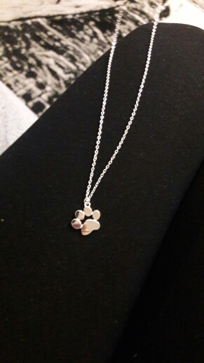 2016 New Choker Necklace Tassut Cat and Dog Paw Print Animal Jewelry Women Pendant Long Cute Delicate Statement Necklaces N191