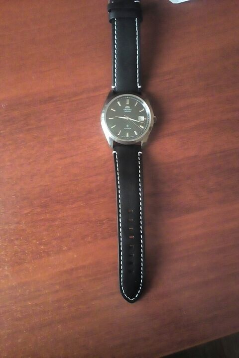 18 20 22mm Men Stainless Steel Buckle Watch Strap Genuine Leather Band Length Long 12.5cm 7993