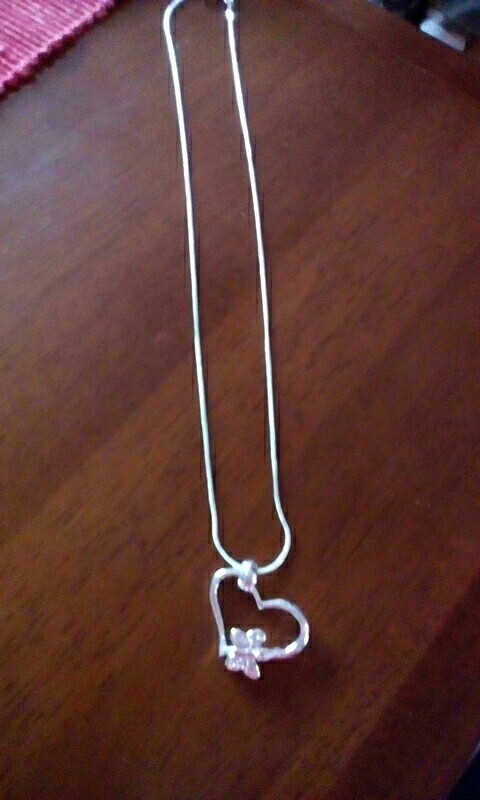 wholesale silver plated pendant,925 fashion Silver jewelry butterfly heart pendants necklace for women/men +chain SP090