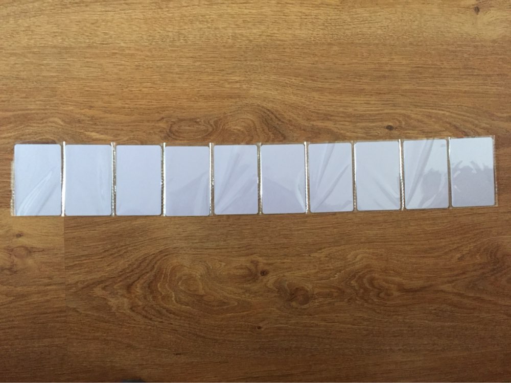White 10Pcs/Pack PVC NFC Smart Card Tag S50 For IC 13.56MHz RFID Readable Writable 8.5 x 5.4 x 0.1cm New