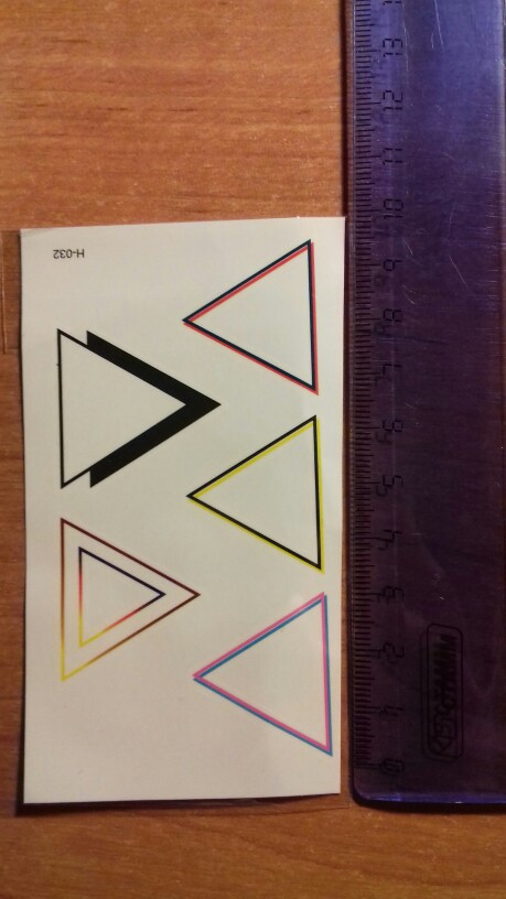 New Design Fashion Temporary Tattoo Stickers Temporary Body Art Waterproof Tattoo Pattern 10.5*6cm triangle tatoo sticker