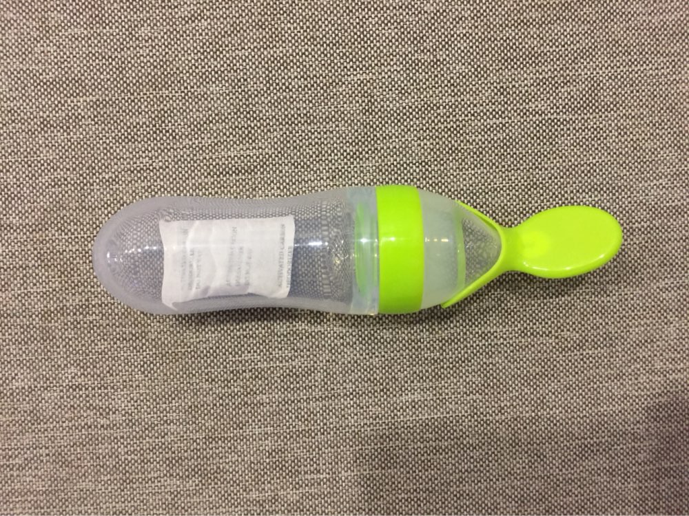 1pc 90ml Soft Silicone Spoon Baby Rice Cereal Eat-bottle Weaning Food Supplement
