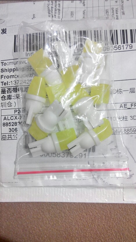 10 Pcs T10 W5W 168 194 SMD T10 LED White Lights Wedge Light Side Bulbs For Car Tail light Side Parking Dome Door Map light