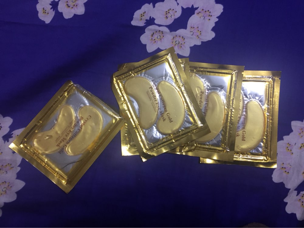 Amazing 10 pcs Gold Crystal Collagen Eye Mask Eye patches Remove Anti-Puffiness Dark Circle 5 pairs