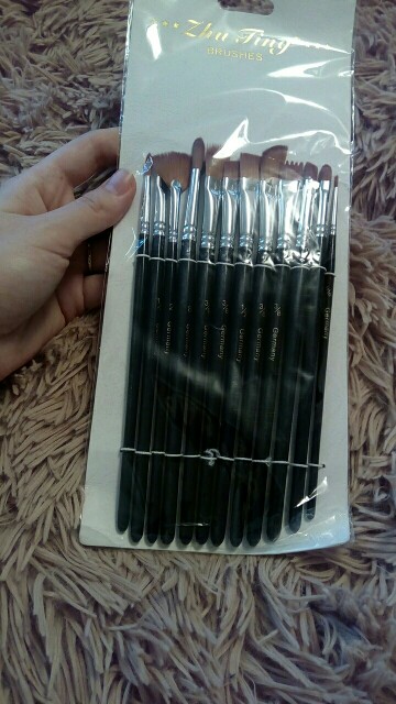 12pcs/set Acrylic Art Craft Artist Oil Watercolor Painting Paint Brush
