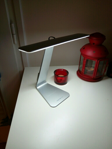 1X Ultrathin LED Dimming Touch Reading Table Lamp USB Eye Protection Night Light Rechargable Desk Light Lamps Silver/Gray/Gold