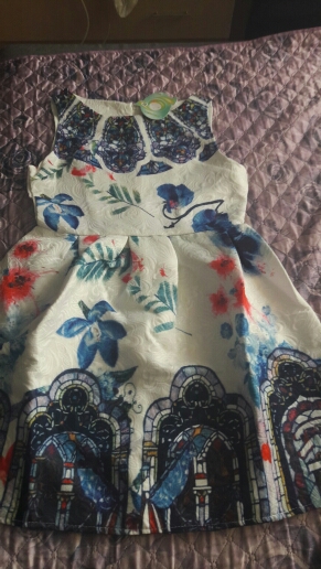 Summer Dress 2016 Dresses For Girls of 6-20 years Sleeveless Printed Big Size Princess Dress Teenagers Kids Clothes