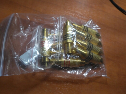 Newest 10PCS Gold Plated RCA Plug Audio Male Connector Metal Spring