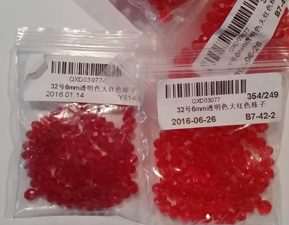 6MM 100pcs/lot New !Top Quality !Clear/Transparent Faceted Glass String Beads for Jewelry Making Bicone Free Shipping