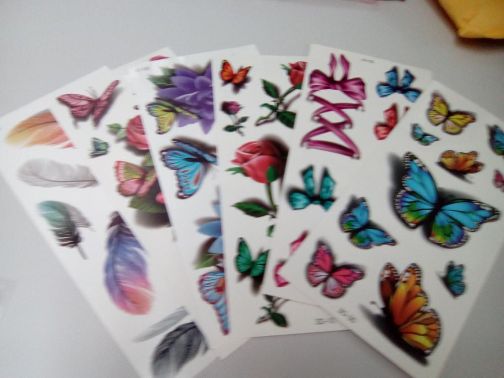 7 PCS/Lot Beautiful Cute Sexy Body Art Beauty Makeup Cool Waterproof Temporary Tattoo Stickers For Girls And Man