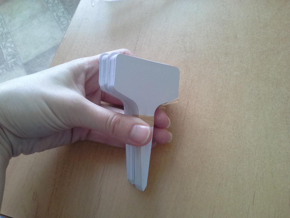 50pcs/set Plastic Plant T-type Tags Markers Nursery Garden Decoration Grey 6 x10cm 