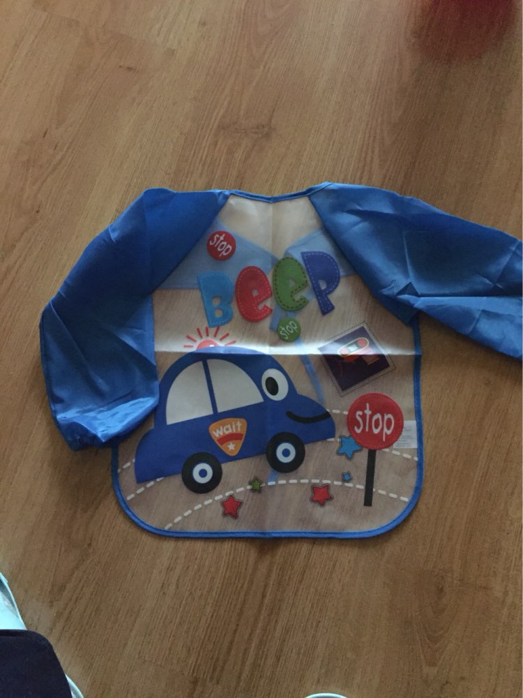 Hot New Children Baby Todders Waterproof Long Sleeve Art Smock Bibs Apron Cartoon 2016 Feeding baberos bavoir clothing