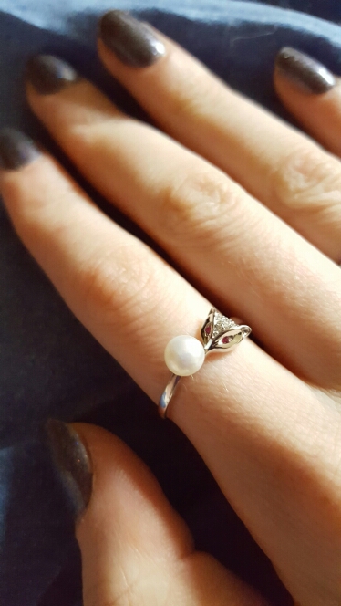 JewelryPalace Fox 5mm Cultured Freshwater Pearl Created Pink Sapphire Accented Wrap Ring 925 Sterling Silver 2016 High Quality