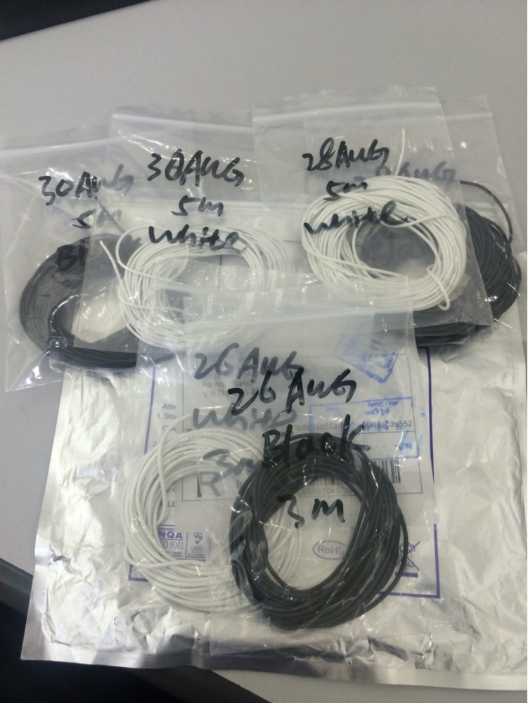 26 AWG Flexible Silicone Wire RC Cable 26AWG 30/0.08TS Outer Diameter 1.5mm With 10 Colors to Select