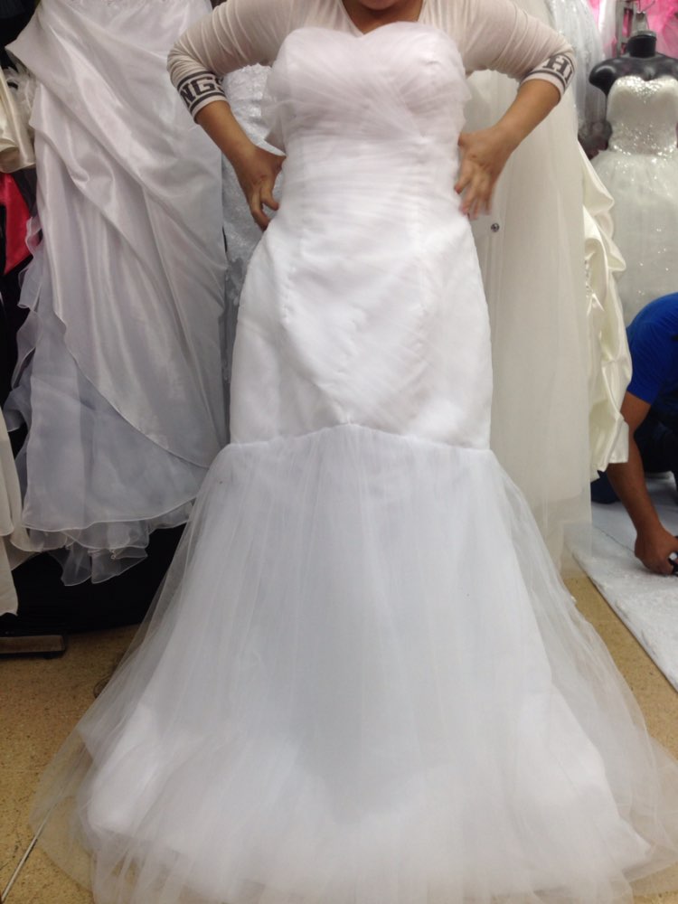 New Arrival Ruched Tulle Mermaid Wedding Dress  Up White/Ivory Marry Dresses Bridal Dresses Hot Sale 2017