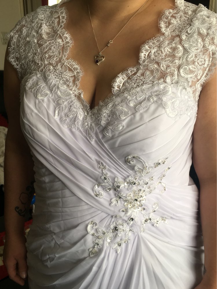 New 2016 Arrival In Stock Dress Elegant Applique Wedding Dresses Chiffon vestidos de novia Plus Size Beach Bridal Gowns