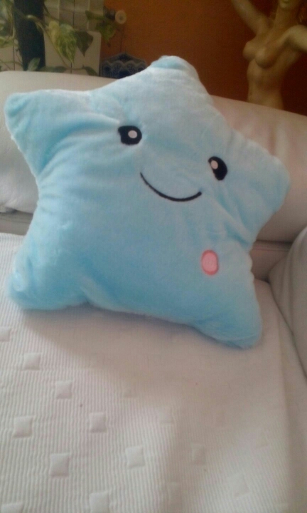 Promotion 38cm*35cm Star Led Light Pillow Cute Star Luminous Pillow with Colorful Light Birthday/Valentine's Day Gift Hot Sale