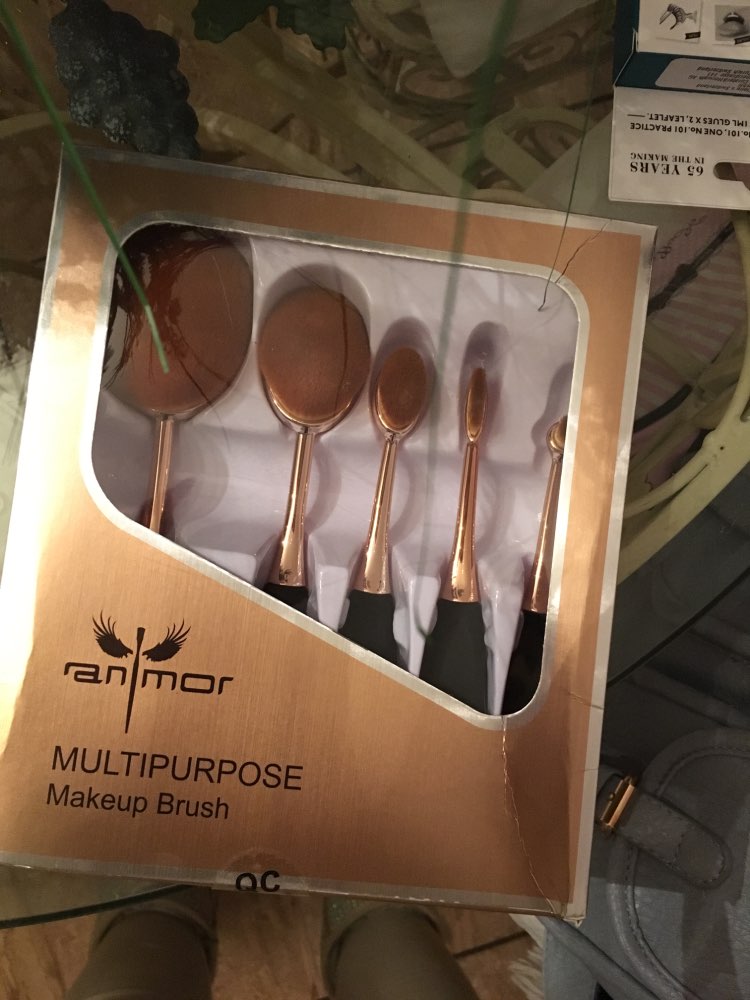 5 /10 PCS Per Set Tooth Brush Shape Oval Makeup Brush Set MULTIPURPOSE Makeup Brushes Professional Foundation Powder Brush Kits