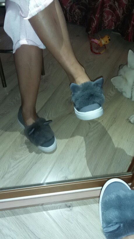 Wholesale women shoes Flats Women Flat heel Shoes Lazy Shoes Soft leather cartoon rabbit ears elastic cloth flat shoes DL1238