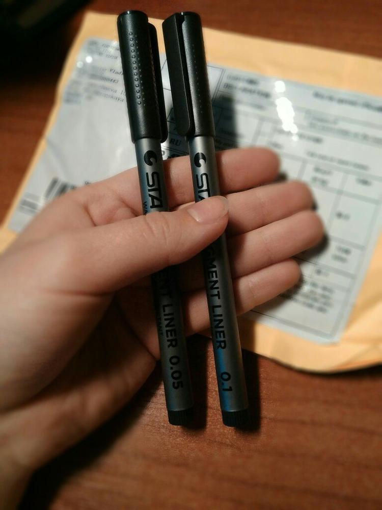 sta different tip sizes marker pen Black pigment liner Water based for drawing handwriting supplie Stationery