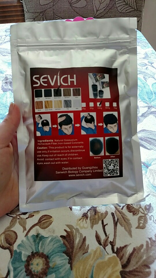 100g SEVICH keratin Hair Fiber Building Thinning Hair Loss Dye Styling Powder Hair Care Fibre Refill Andrea 10colors