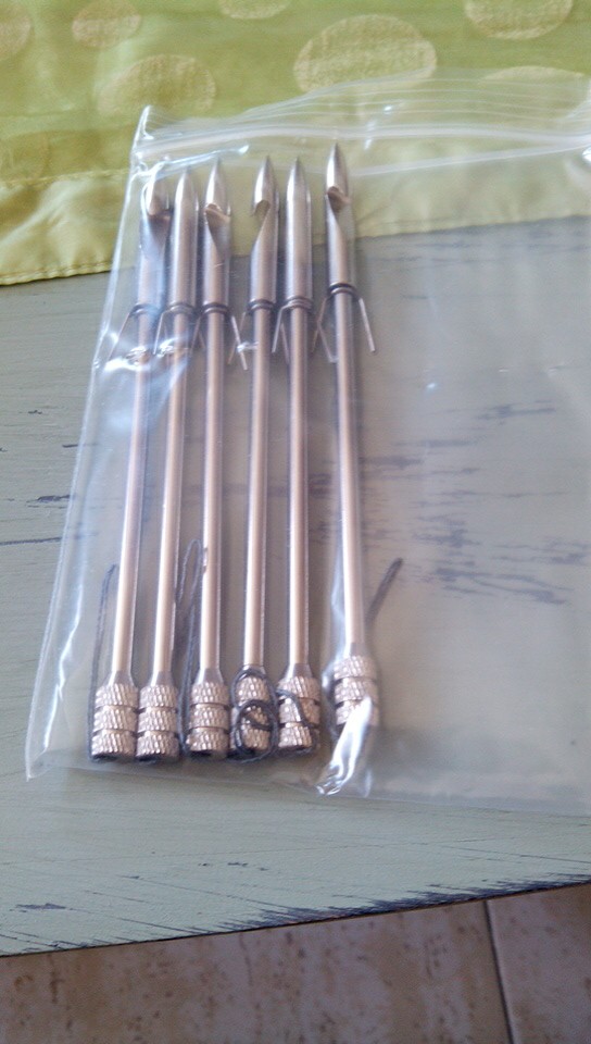 6pcs Stainless Steel Bow Fishing Slingshot Arrow Head Broadheads Arrowheads Hunting Tips