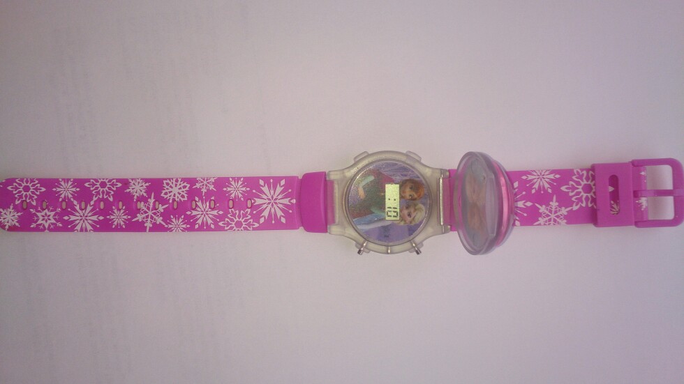 3D Cartoon Elsa Anna Children Digital Watch Girls Kids Boys Sports Watches Student Led Light Clamshell Clock Wristwatch