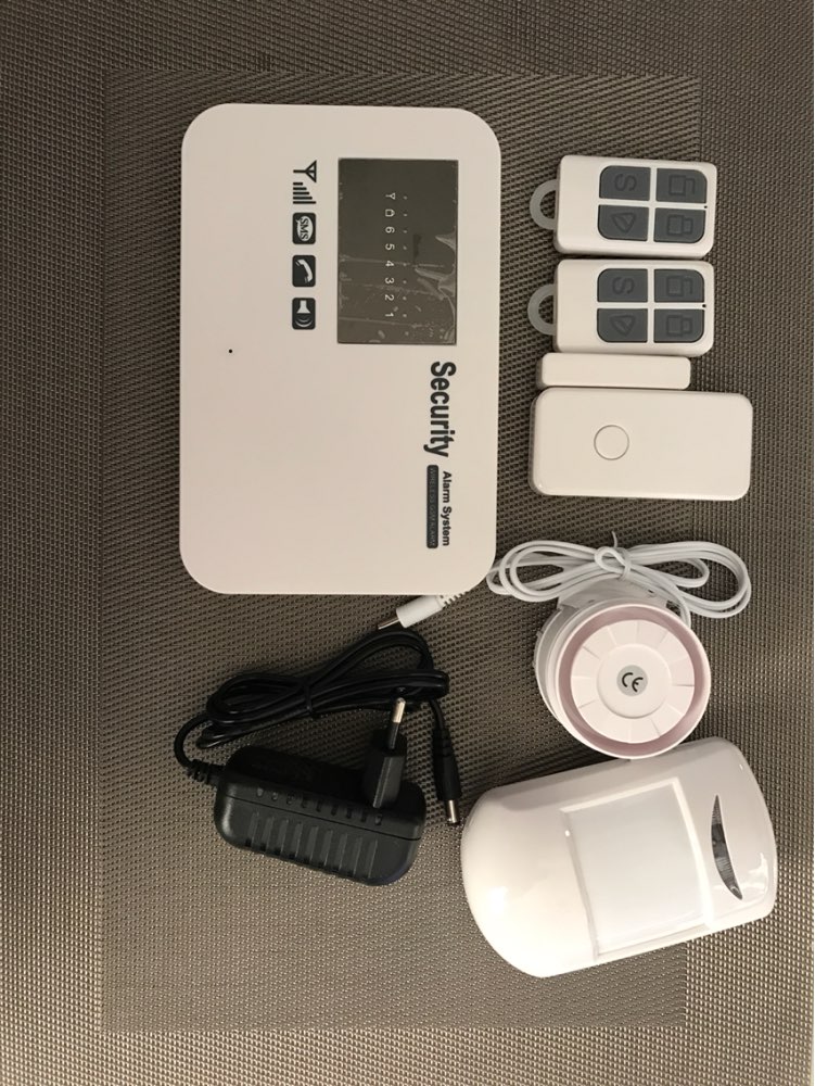 JINMANZE IOS Android APP Control Wireless Home Security GSM Alarm System Intercom Remote Control Autodial Wired Siren Sensor Kit