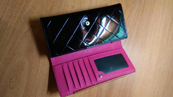 Sendefn Patent Leather Lady Party Clutch Large Capacity Long Woman Wallets  Designers Brand Purse Card Holder