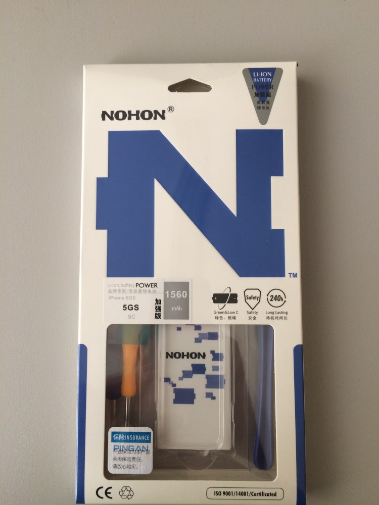 100% Original New NOHON Battery For Apple iPhone 5S 5GS 5C Real Capacity 1560mAh Free Repair Machine Tools With Retail Package