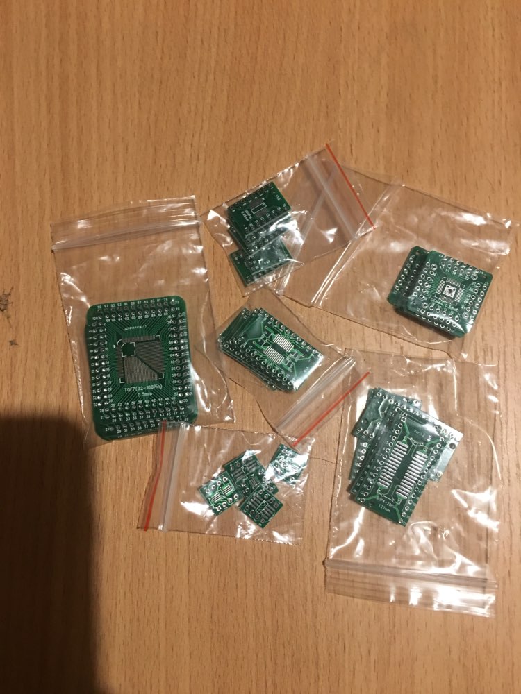 30PCS/LOT PCB Board Kit SMD Turn To DIP Adapter Converter Plate FQFP 32 44 64 80 100 HTQFP QFN48 SOP SSOP TSSOP 8 16 24 28