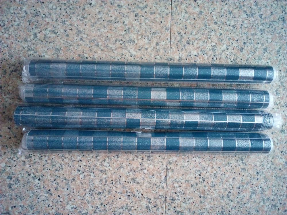 45x200cm Waterproof Mosaic Aluminum Foil Self-adhensive Anti Oil Wallpaper for Kitchen Home Decor