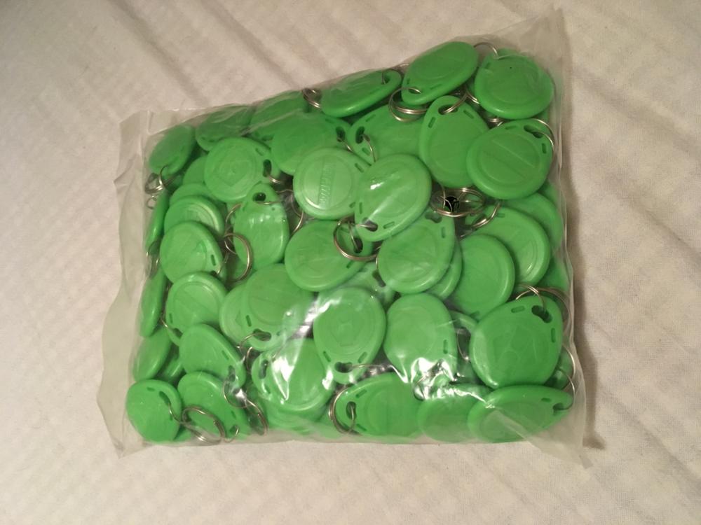 8 Color 100pcs RFID 125KHz Tag TK4100 EM4100 Proximity ID Token Tags Key fobs Ring RFID Card for Access Control Time Attendance