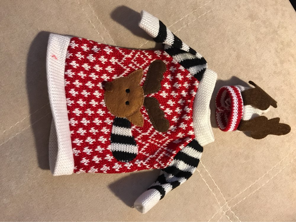 one set Christmas Decoration Red Wine Bottle Cover Bags Santa Claus Dinner Table Decoration Clothes With Hats Home Party Decors