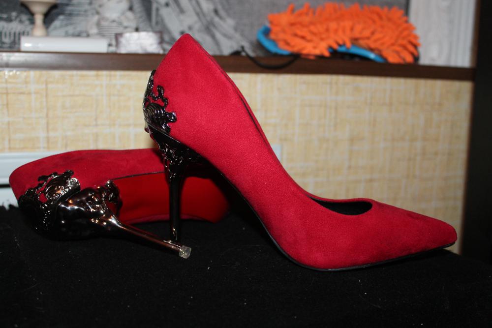 2017 Sexy Women Shoes Red Bottom High Heels Faux Suede Party High Heel Pumps Ladies Wedding Shoes Bride Office Heels shoes woman