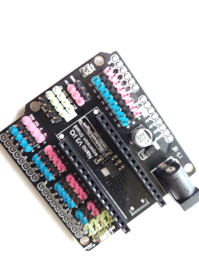 Nano I/O expansion Shield, for Arduino Nano V3 pinout. (Assembled)