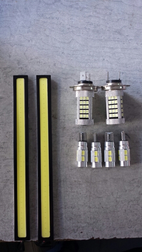 1Pcs 17CM LED COB DRL Daytime Running Lights DC12V External Waterproof Led Car Styling Car Light Source Parking Fog Bar Lamp
