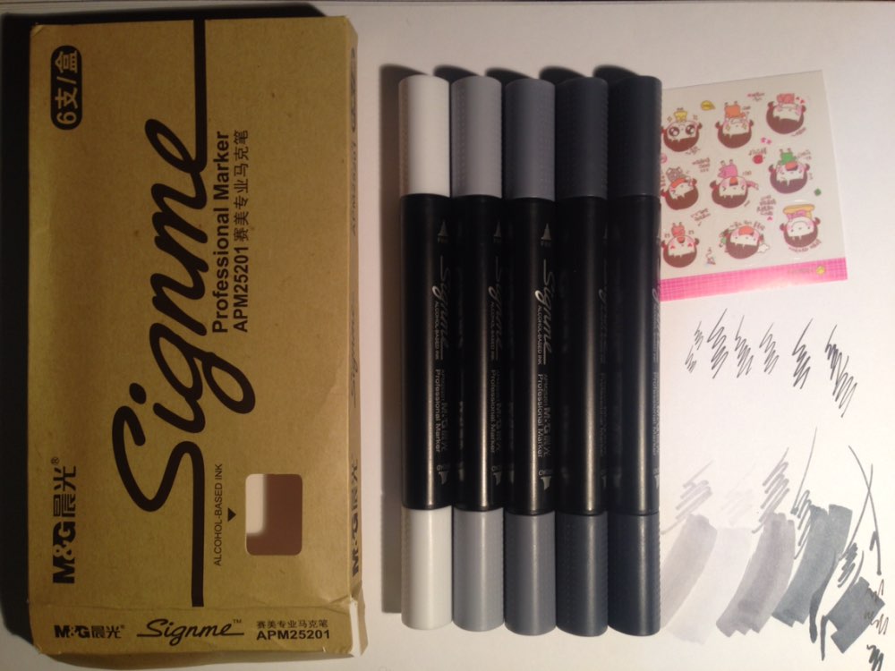 15 Different Gray Color Marker Alcohol Based Sketch Marker Twin Markers Copic Marker Arts Supplies