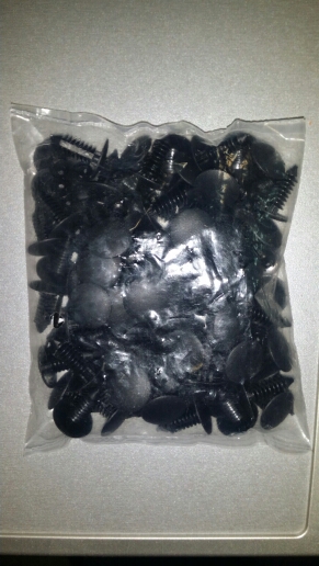 100pcs 7.5mm Hole Plastic Door Rivet Push Clip for Car Black Plastic Rivets Bumper Door Fastener Push Clips